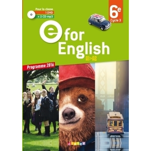 E FOR ENGLISH 6E - COFFRET CLASSE 2 - CD AUDIO + 1 DVD