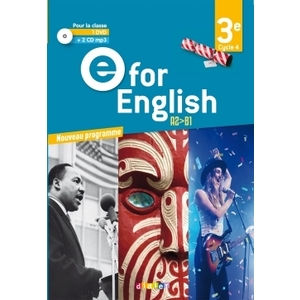 E FOR ENGLISH 3E (ED. 2017) - COFFRET CLASSE 2 CD AUDIO + 1 DVD