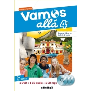 VAMOS ALLA 4E LV2 - COFFRET CLASSE 2 CD AUDIO + 1 DVD