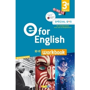 E FOR ENGLISH 3E (ED. 2017) - WORKBOOK SPECIAL DYS - VERSION PAPIER