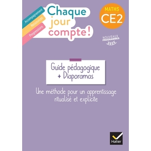 CHAQUE JOUR COMPTE - MATHS CE2 - ED. 2025 - GUIDE BI-MEDIA AVEC DIAPORAMAS