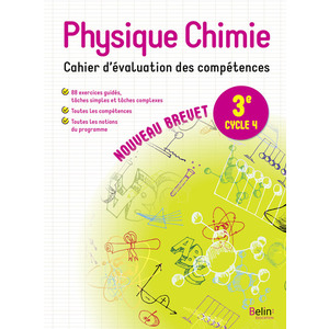 PHYSIQUE-CHIMIE - 3E (2018) - CAHIER D'EVALUATION DES COMPETENCES