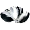 PACK PLUMES D'OIE - 20G (80 PCS) - 14/17 CM - COLORIS BLANC/GRIS/NOIR