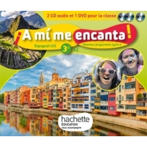 A MI ME ENCANTA ESPAGNOL CYCLE 4 / 3E LV2 - COFFRET CD/DVD CLASSE - ED. 2017 - ENREGISTREMENTS AUDIO