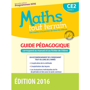 MATHS TOUT TERRAIN CE2 2016 LIVRE DU MAITRE DU MANUEL ET DU FICHIER ELEVE