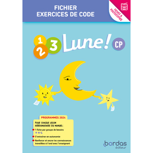 1, 2, 3, LUNE - METHODE DE LECTURE CP - 2024 - FICHIER A PHOTOCOPIER - EXERCICES DE CODE