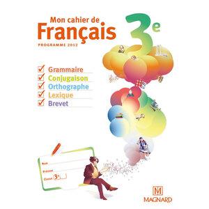 MON CAHIER DE FRANCAIS 3E