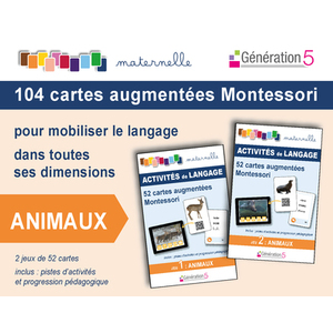 104 CARTES AUGMENTEES MONTESSORI ANIMAUX
