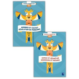 TOTEM MATHEMATIQUES CE1 - CAHIERS D'EXERCICES - 2 VOLUMES AVEC DU MATERIEL - NUMERATION + GEOMETRIE