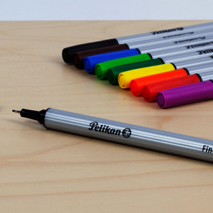 PELIKAN 96 10 FEUTRES ECRITURE FINE COLORIS ASSORTIS