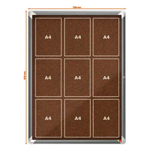 1 VITRINE PREMIUM PLUS INTERIEUR LIEGE 9 FEUILLES A4