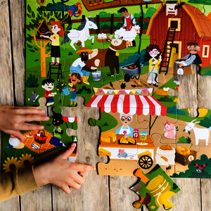 1 PUZZLE LA FERME ECOLOGIQUE 40 PIECES