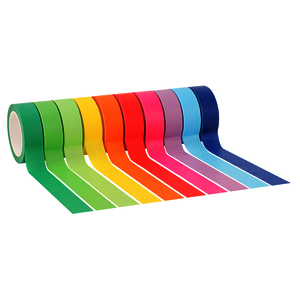 10 RUBANS ADHESIFS COLORIS UNIS ASSORTIS 15MMX10M