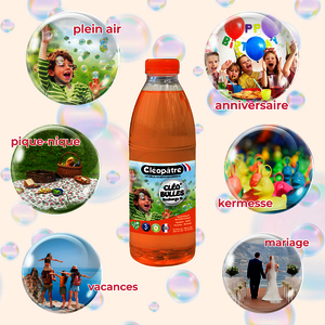 FLACON RECHARGE 1 LITRE BULLES ORANGE