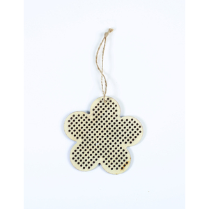 SUSPENSION BOIS A BRODER FLEUR