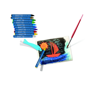 GIOTTO DÉCOR ART BOÎTE 10 PASTELS À LA CIRE AQUARELLABLES