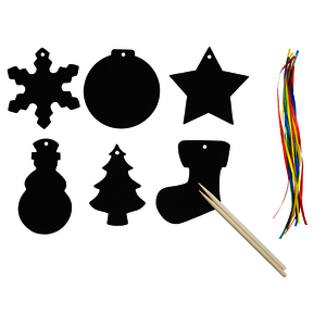 60 FORMES A GRATTER THEME NOEL + 5 BATONNETS + RUBAN