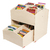 OS - 1 BAC À LIVRES 4 CASES HAUT + 1 BAC À LIVRES 4 CASES BAS A ROULETTES - BOULEAU