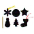 60 FORMES A GRATTER THEME NOEL + 5 BATONNETS + RUBAN